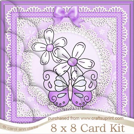 8 x 8 Fluttery Butterfly Kit with Scalloped Corners