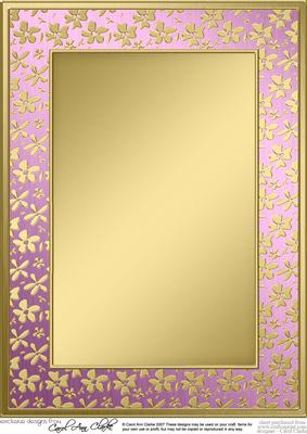 A4 Metallic Flowers Plain Card Base