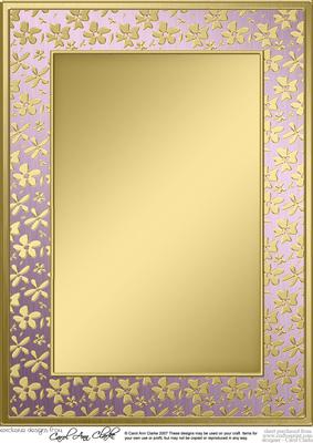 A4 Metallic Flowers Plain Card Base