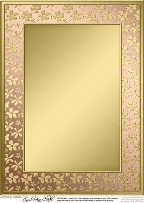 A4 Metallic Flowers Plain Card Base