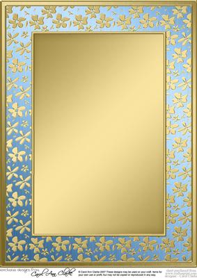 A4 Metallic Flowers Plain Card Base