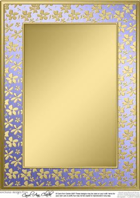 A4 Metallic Flowers Plain Card Base