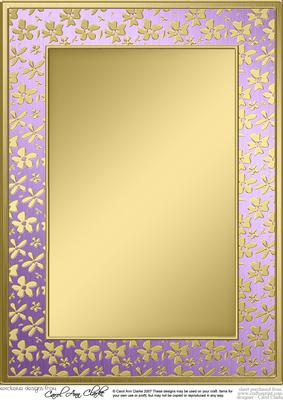 A4 Metallic Flowers Plain Card Base