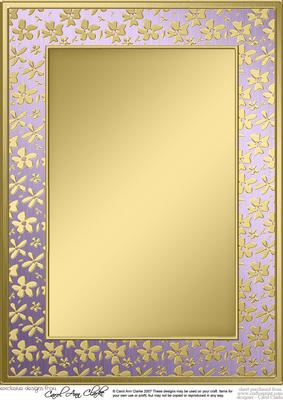 A4 Metallic Flowers Plain Card Base