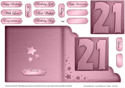 21st Metallic Age Cut and Fold Corner Card