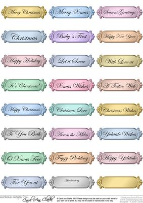 Metallic Christmas Greetings Text Plates