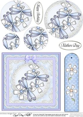 Dreamy Dragonflies Quick Card with Circle Pyramage Topper