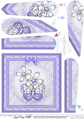 Fluttery Butterfly - Quick Card with Fan Pyramage Topper