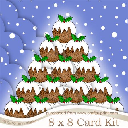 8 x 8 Christmas Pudding Tree Scalloped Corner Kit