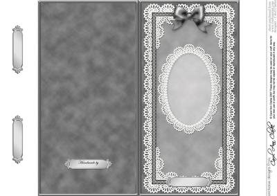 Dl Pearls, Lace and Ribbon Plain Card Base