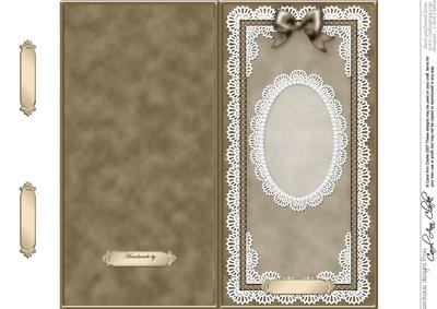 Dl Pearls, Lace and Ribbon Plain Card Base