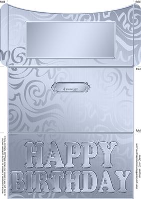 Elegant Birthday Flourish Money or Gift Wallet and Card