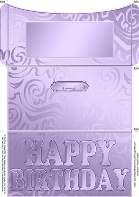 Elegant Birthday Flourish Money or Gift Wallet and Card