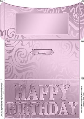 Elegant Birthday Flourish Money or Gift Wallet and Card
