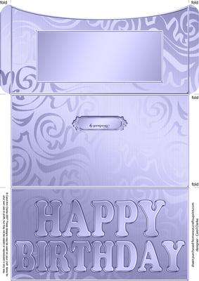 Elegant Birthday Flourish Money or Gift Wallet and Card