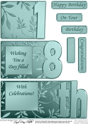 18th Elegant Metallic Book Sheet