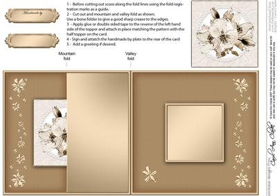 Posy and Pearls No-hole Fold Back Card