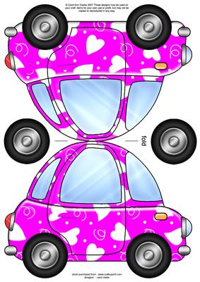 Funky Car Shaped Card