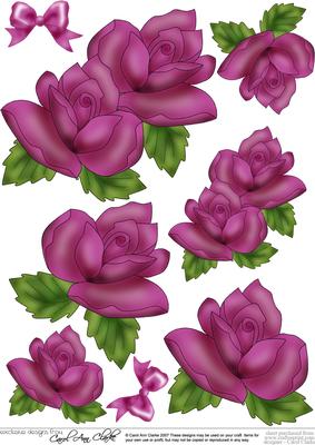 Just Roses 3D Decoupage Sheet