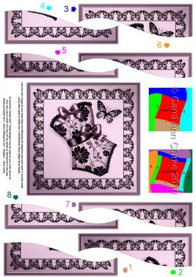 Elegant Boudoir Quick Card with Wavy Spiral Side Stacker