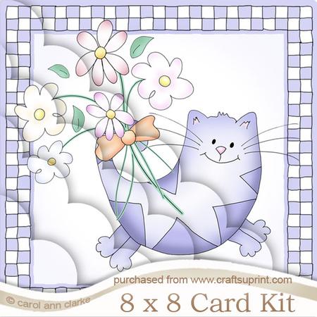 8 x 8 Cute Cat Kit with Scalloped Corners