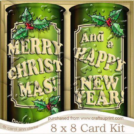 8 x 8 Xmas Cans of Beer Kit with Scalloped Corners