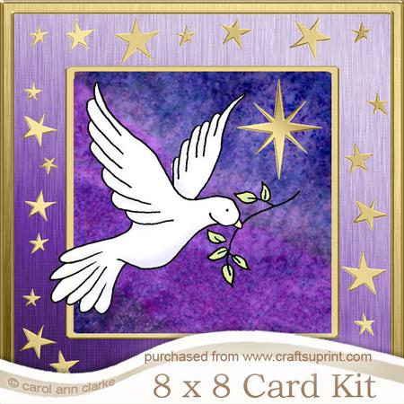 8 x 8 Xmas Dove Kit with 3D Decoupage