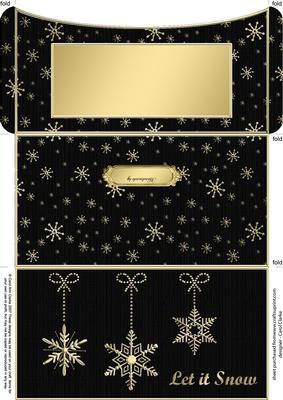 Elegant Let It Snow Money or Gift Wallet and Card