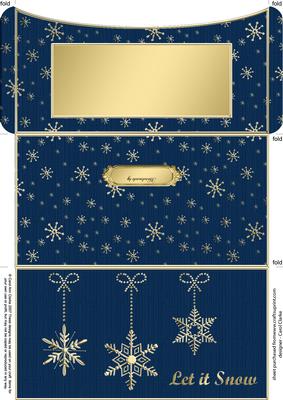 Elegant Let It Snow Money or Gift Wallet and Card