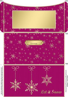 Elegant Let It Snow Money or Gift Wallet and Card