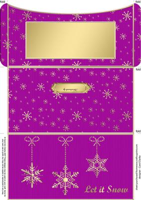 Elegant Let It Snow Money or Gift Wallet and Card
