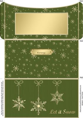 Elegant Let It Snow Money or Gift Wallet and Card