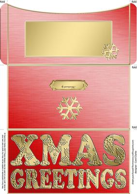 Elegant Xmas Snowflakes Money or Gift Wallet and Card