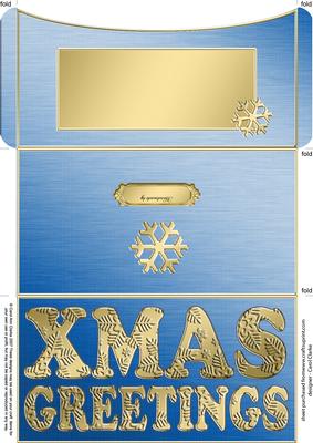 Elegant Xmas Snowflakes Money or Gift Wallet and Card