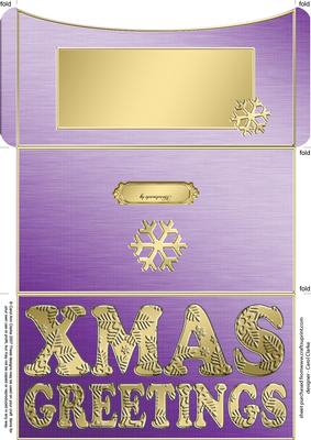 Elegant Xmas Snowflakes Money or Gift Wallet and Card