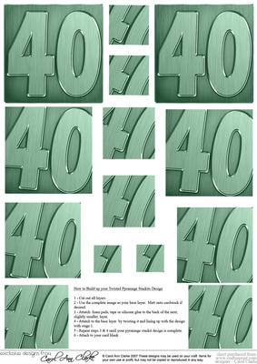 40th Metallic Age Twisted Pyramage Sheet