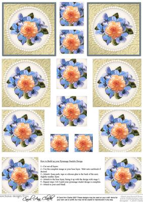 Flowers and Pearls Pyramage Sheet