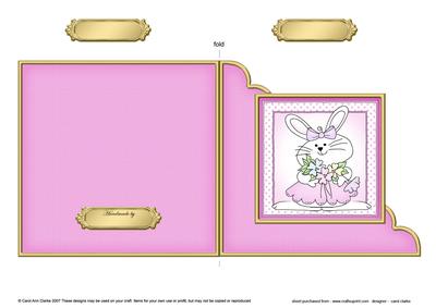 Little Bunny Cut and Fold Corner Card