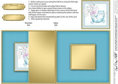 Cute Cat No-hole Fold Back Card