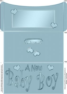 New Baby Boy Money or Gift Wallet and Card