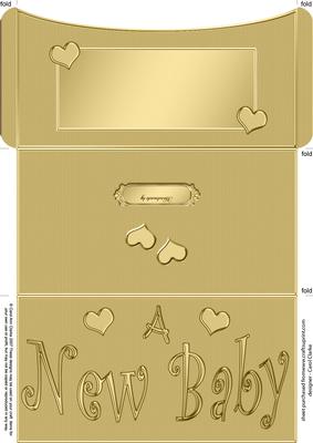 New Baby Money or Gift Wallet and Card