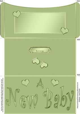 New Baby Money or Gift Wallet and Card