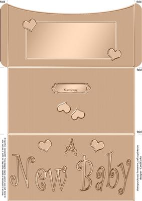 New Baby Money or Gift Wallet and Card