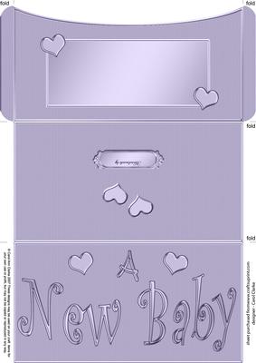 New Baby Money or Gift Wallet and Card