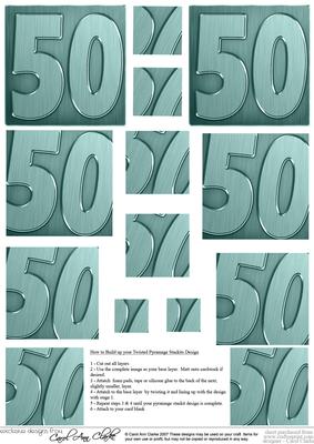 50th Metallic Age Twisted Pyramage Sheet
