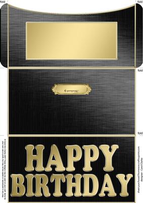 Elegant Birthday Money or Gift Wallet and Card