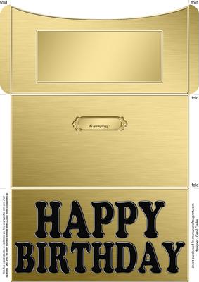 Elegant Birthday Money or Gift Wallet and Card