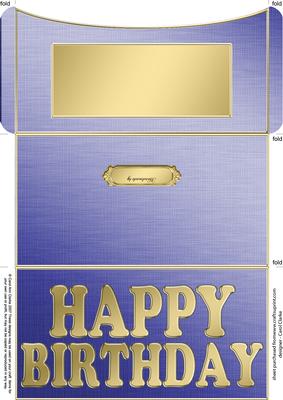 Elegant Birthday Money or Gift Wallet and Card