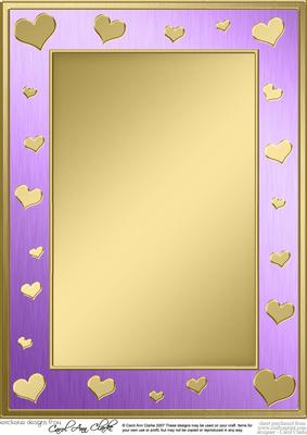 A4 Metallic Romantic Hearts Plain Card Base