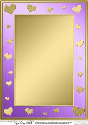 A4 Metallic Romantic Hearts Plain Card Base